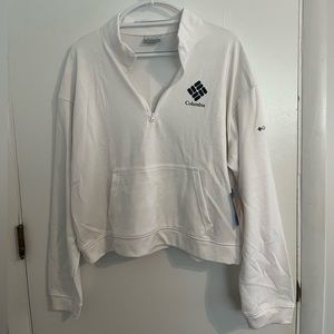 Columbia Cropped Hoodie. White. 2XL